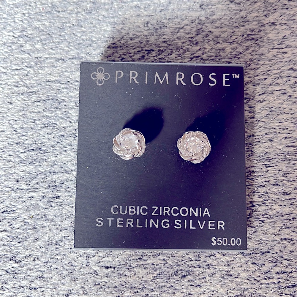 Primrose Cubic Zirconia Sterling Silver Earrings